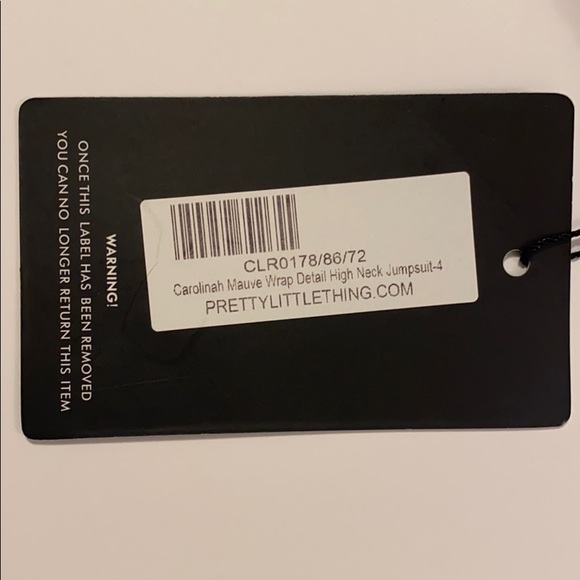 PRETTYLITTLETHING High Neck Wrap Detail Jumpsuit - Picture 2 of 3